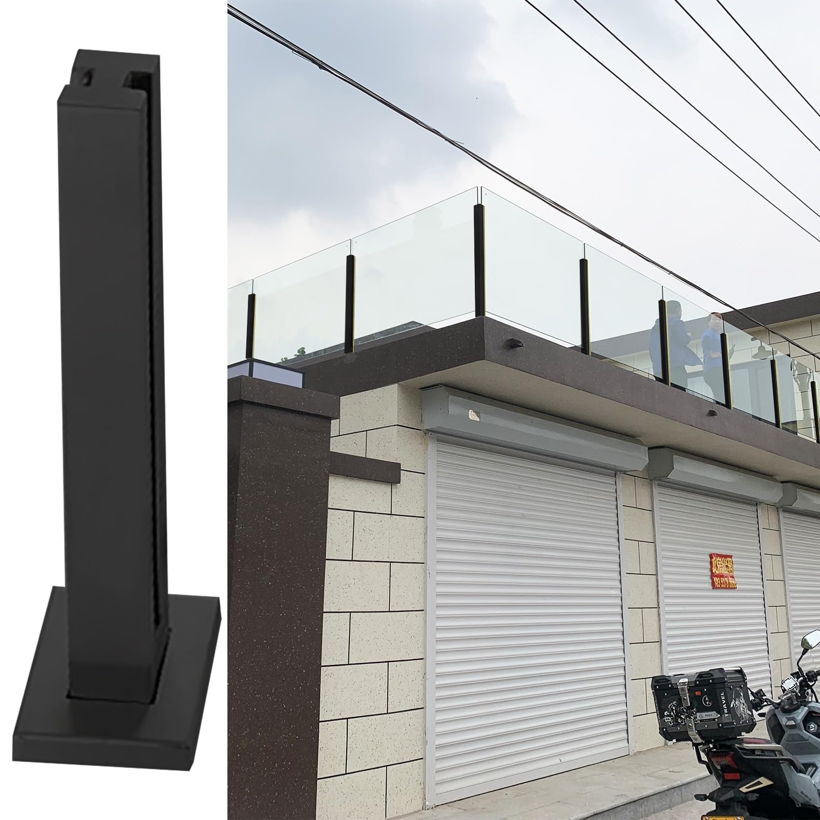 Support de balustre en acier inoxydable 304 pour garde-corps de terrasse