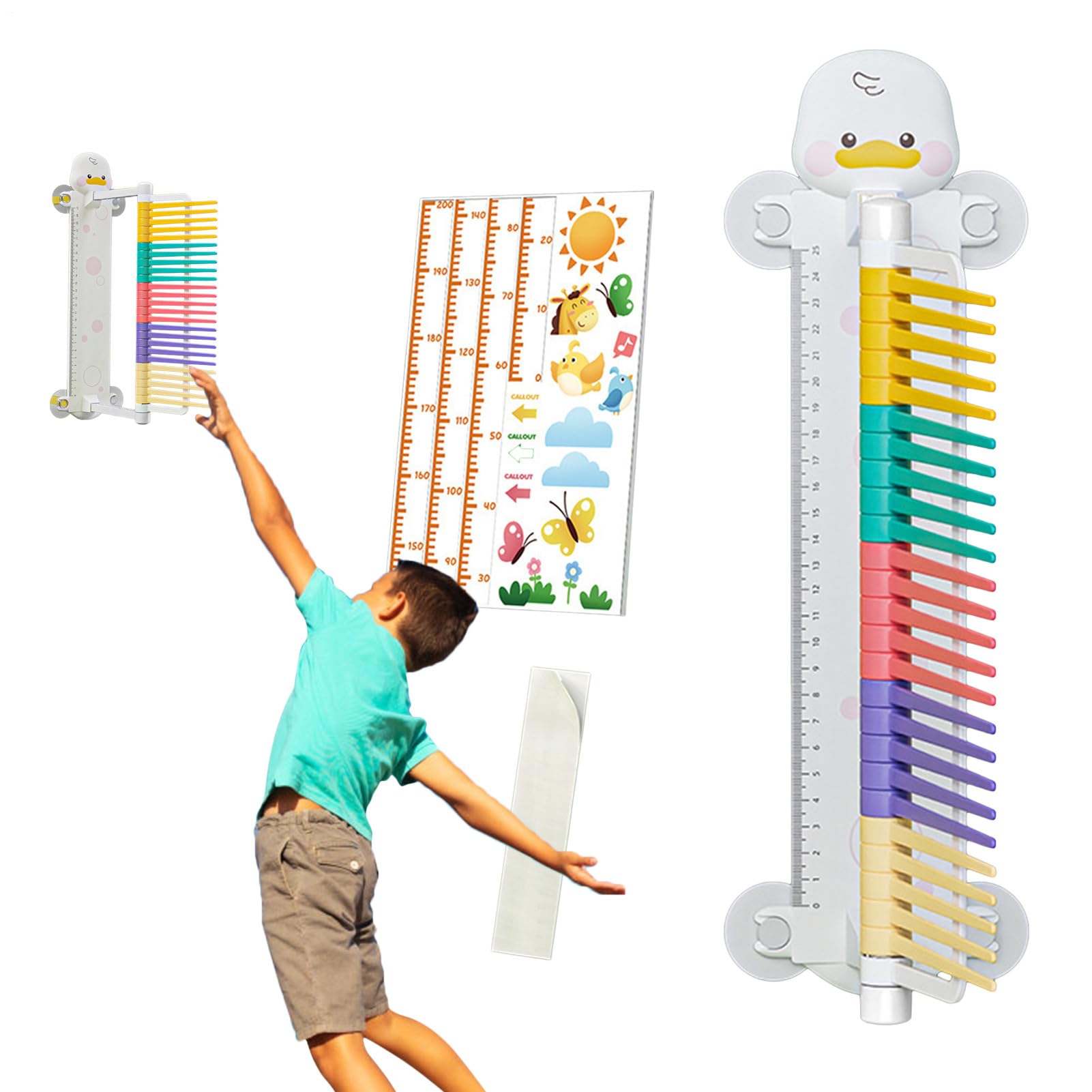 Vertical Jump Measure – ABS 36x20x11.5cm | High Jump Test Pole | Adjustable Jumps Trainer | Vertical Jumps Measuring And Touching/Patting Training Tool, Educational Adjustable Verticals Trainer