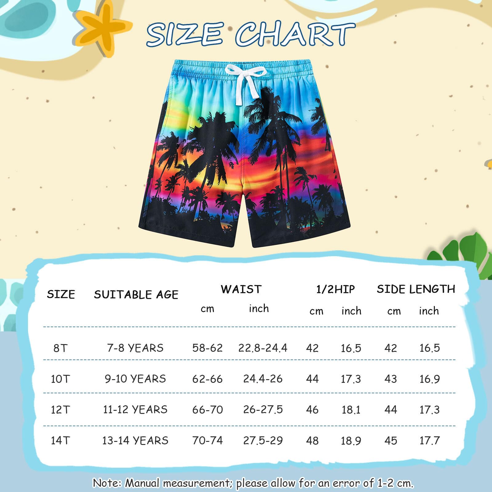 SFreeBo Costume da Bagno Ragazzo Stampa 3D Asciugatura Rapida, Pantaloncini da Mare Bambino con Vita Elastica, Fodera Rete e Tasche per Vacanze Estive 7-14 Anni