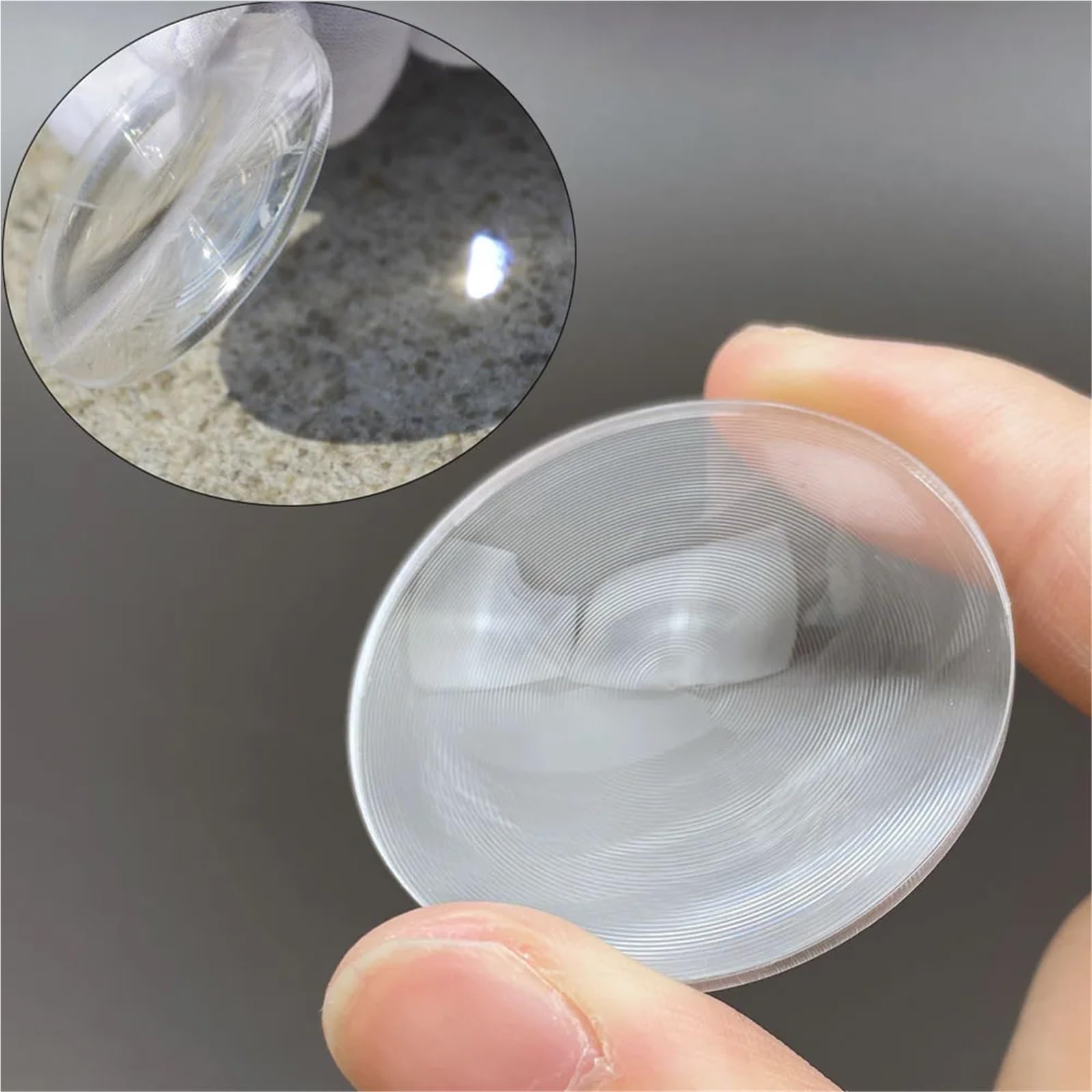 Lentille de Fresnel Ronde Optique PMMA filetée, lentilles concentriques à condensateur 20 mm, 40 mm, 42 mm, 50 mm, 60 mm, 70 mm for projecteur LED VR(D30mm FL50mm)