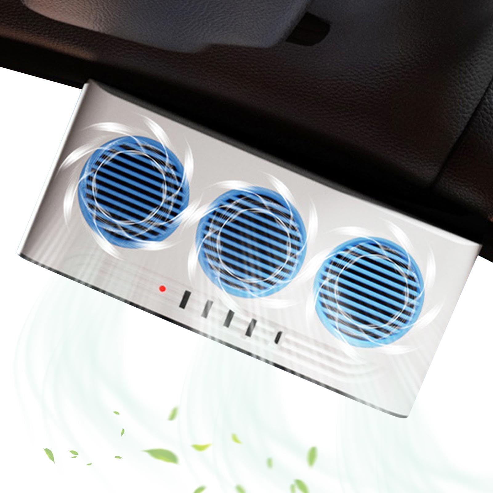 Ventilatore Solare per Auto,Radiatore Solare a Tre Uscite - Estrattore d'Aria per Veicolo | per Camper Viaggi Autostrada Uso Quotidiano Furgone SUV Pickup