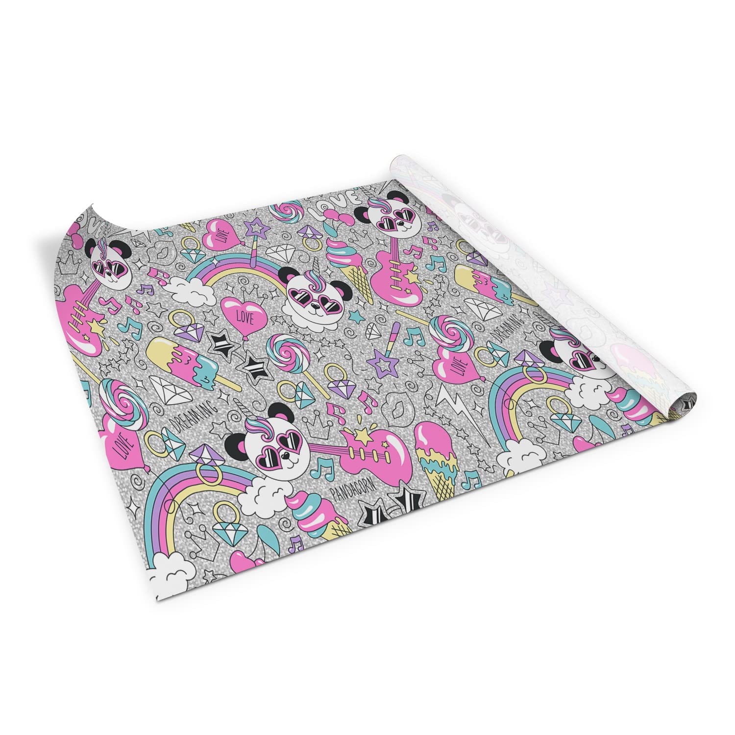 Feuille collante panda mat 100x50 cm repositionnable