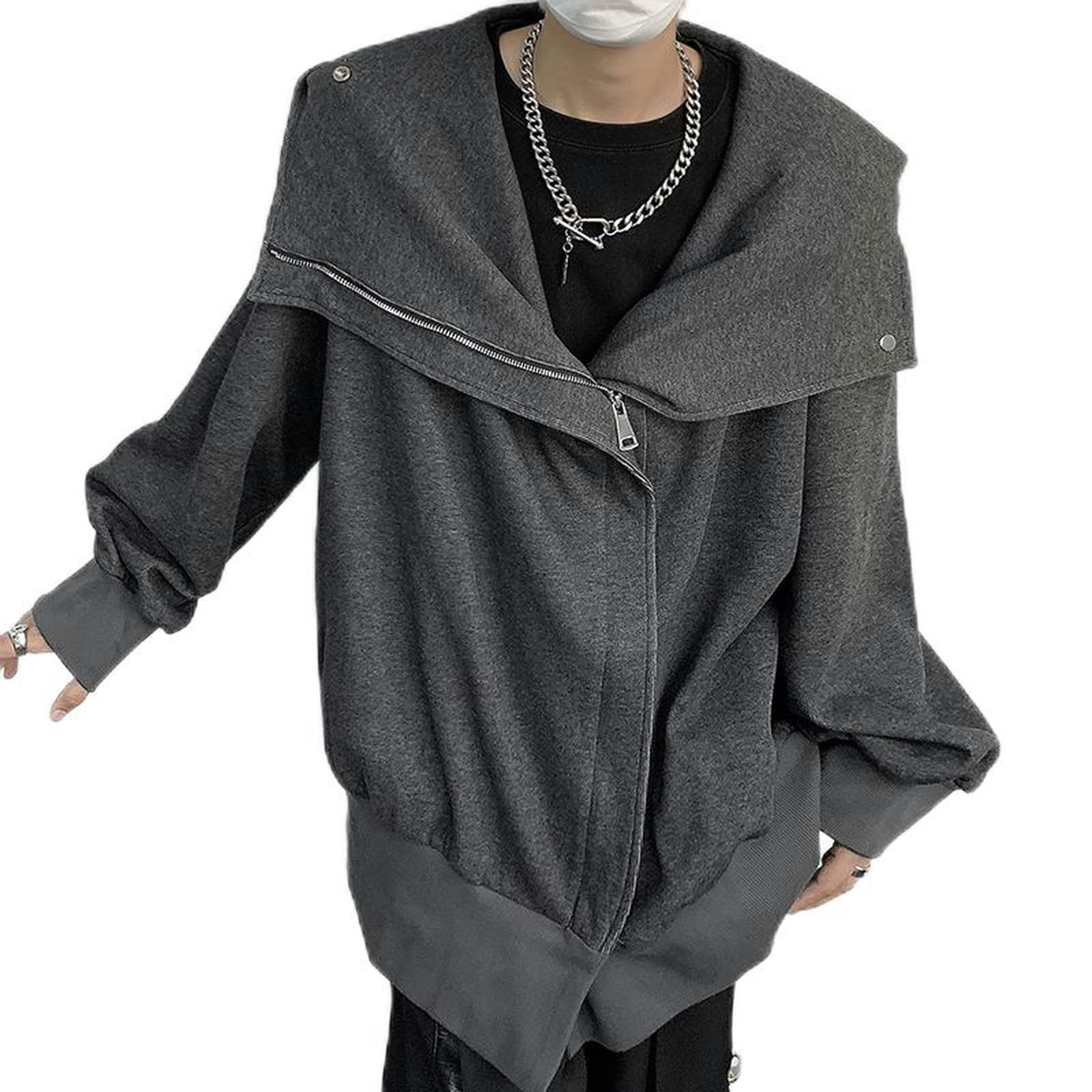 Haut cape homme gris foncé pour les soirées fraîches d'automne