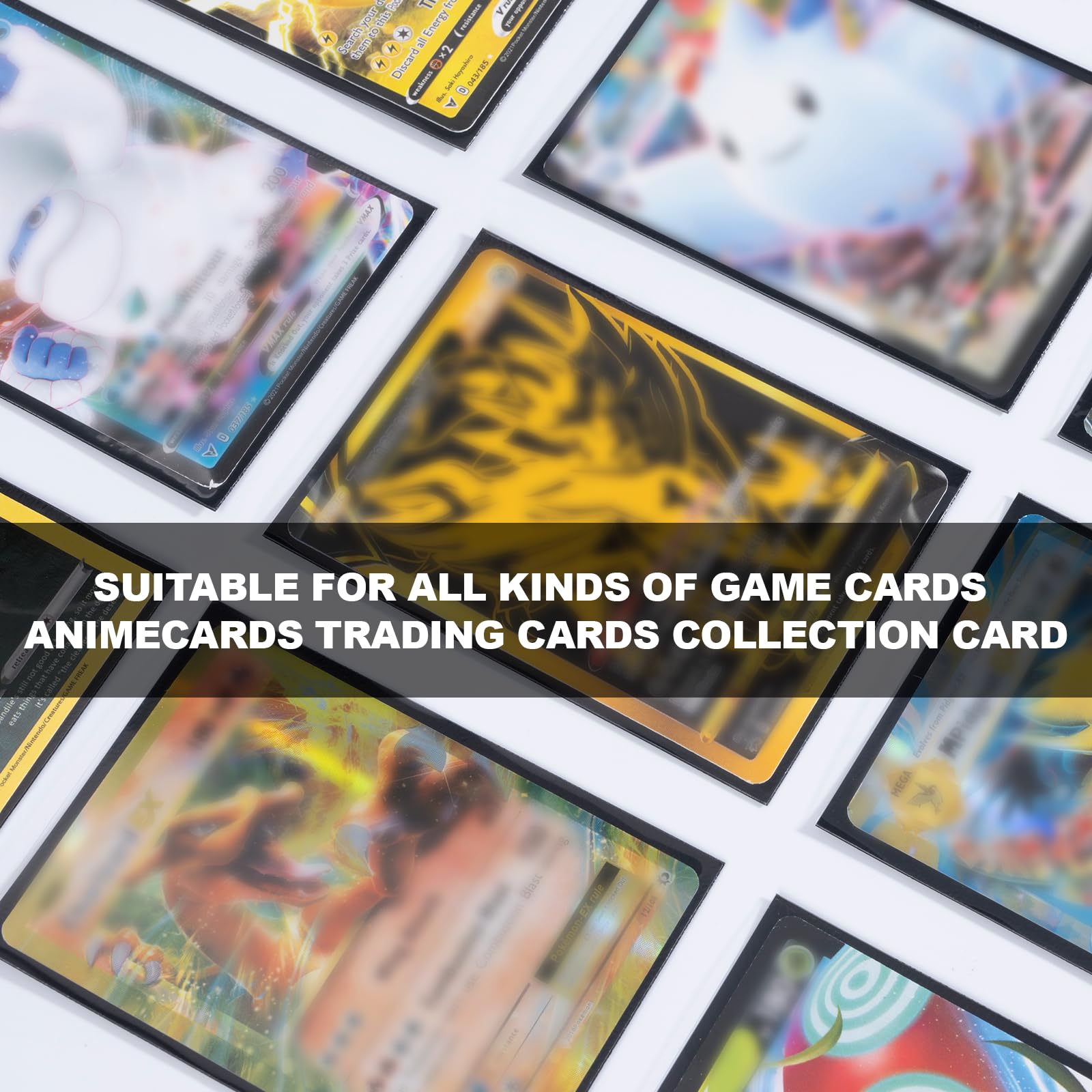 Carehabi Card Protectors, 500 Pezzi, Trasparenti Bustine Carte, 66 X 91 MM, Tasche Vuote per Carte Sportive, Collezionabili, MTG, Pokemon Magic