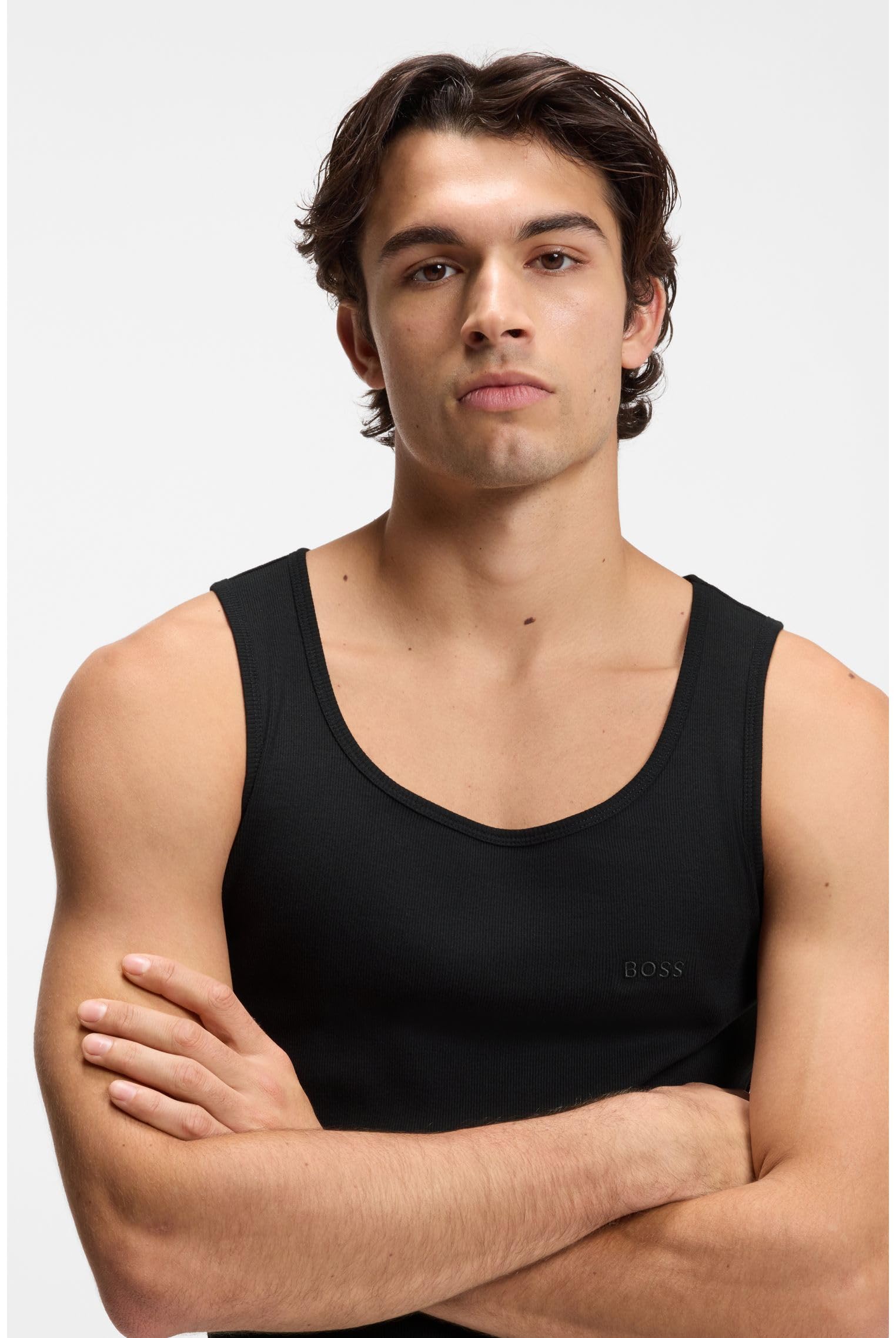 Boss Tanktop3p Ribclassic Chaleco Hombre (Pack de 3)