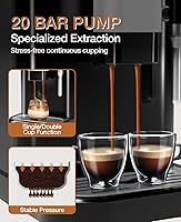 Vista 4 de Zstar Máquina de café expreso totalmente automática con espumador de leche, cafetera de café expreso profesional con molinillo, operación de un solo