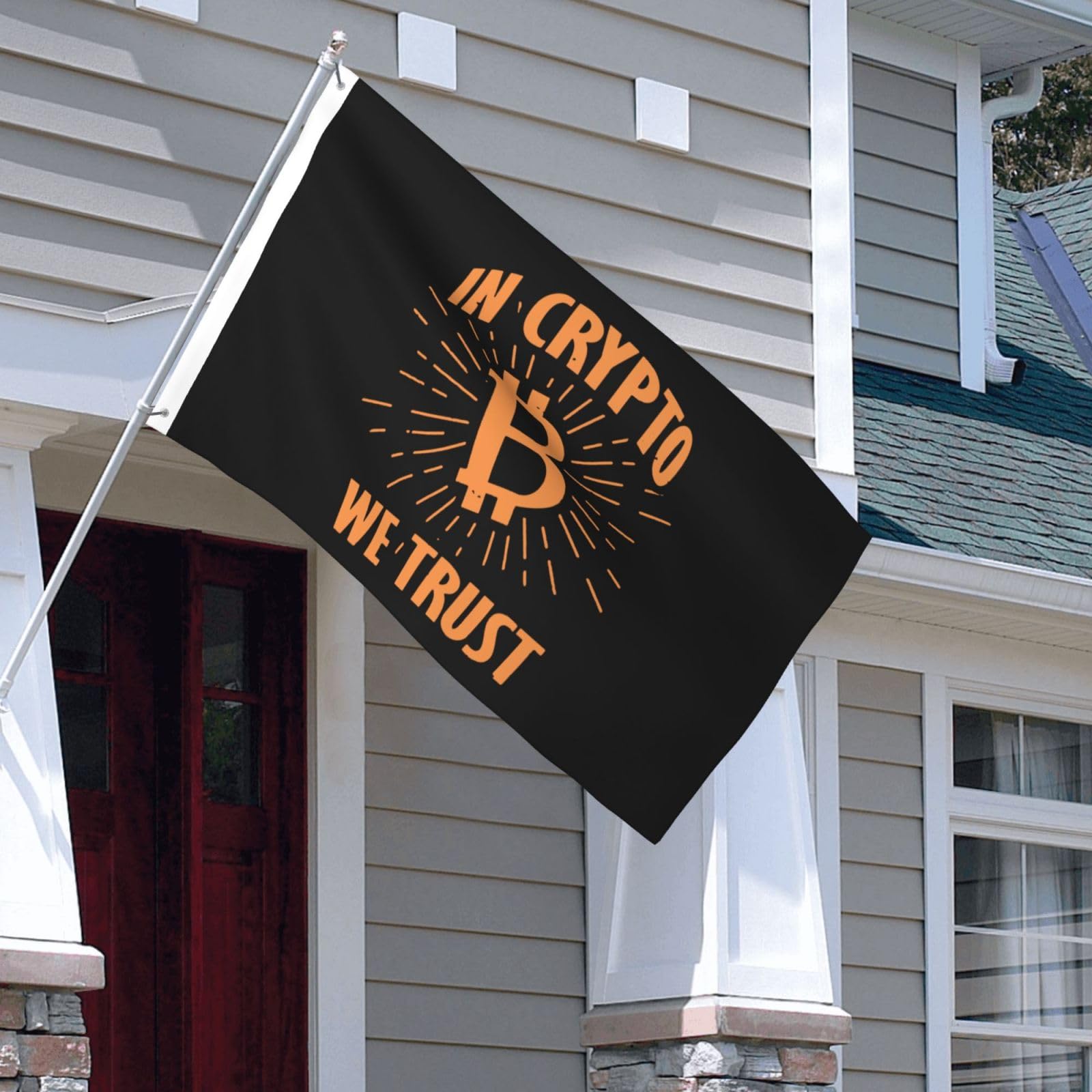 Amazon.com : In Crypto We Trust Bitcoin Flag 3x5 Ft Resistant Uv Flags  Seasonal Banner With Brass Grommets For Outdoor Indoor : Patio, Lawn &  Garden