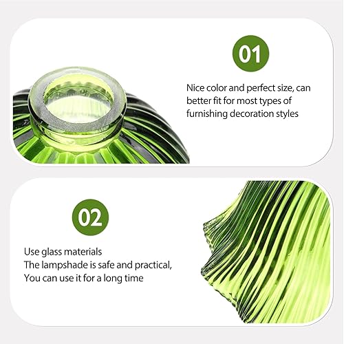 Miniatura 6 de OSALADI Pantalla de lámpara de cristal transparente, pantalla de cristal transparente, pantalla de vidrio vintage, pantalla de vidrio de estilo