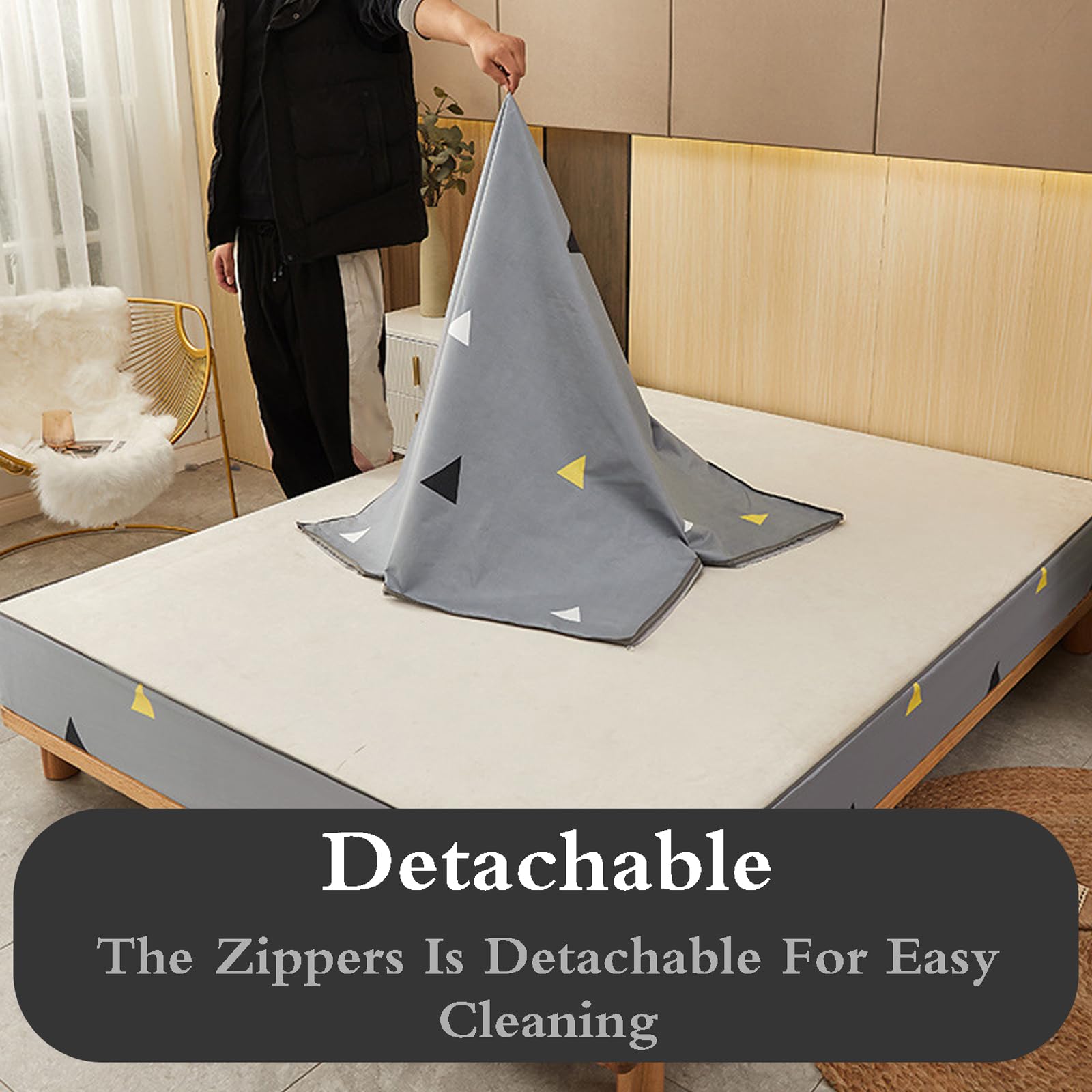 Housse De Matelas avec Fermeture éClair,Housse De Matelas ZippéE,Housse De Matelas ZippéE à Enveloppe ComplèTe,Housse De Matelas ImperméAble avec Fermeture éClair,pour Chambre