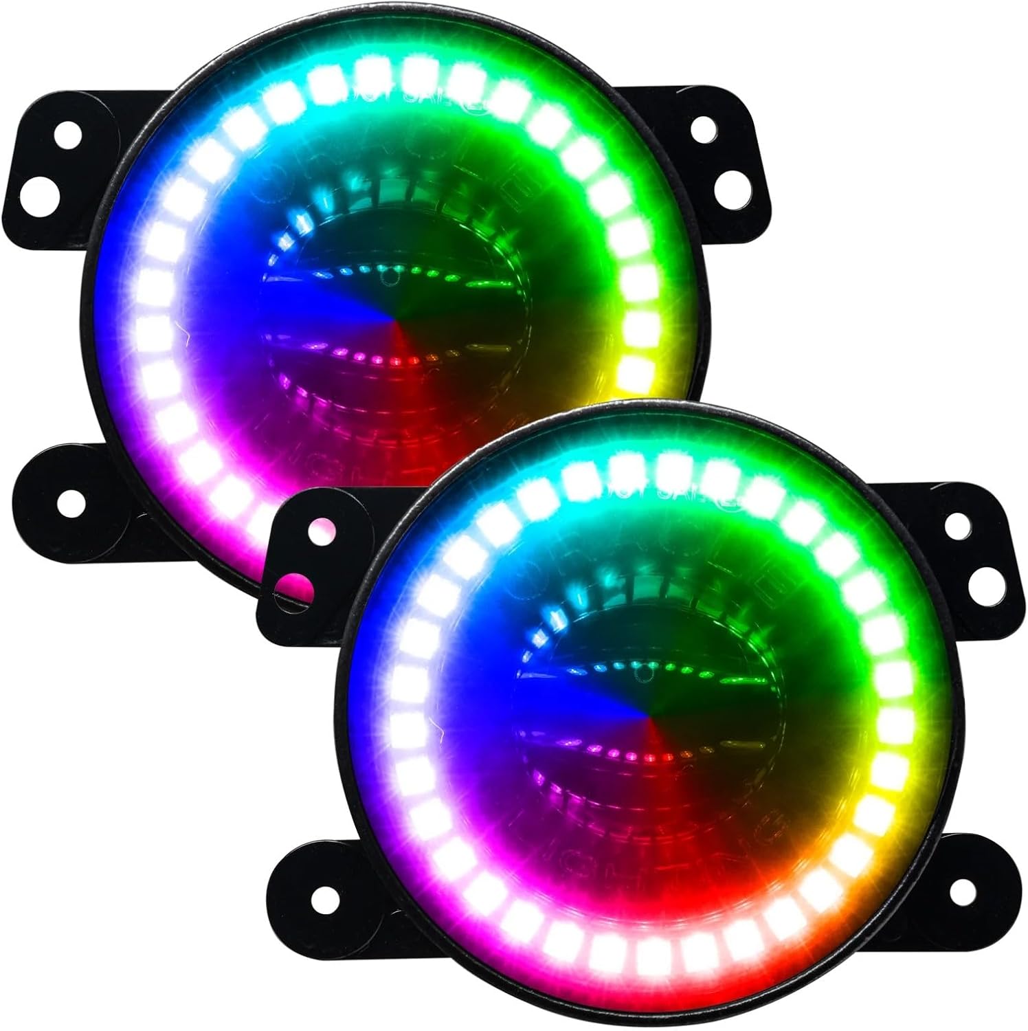ORACLE Lighting 5846-332 Pair of Dynamic ColorSHIFT 20W LED Fog Lights Compatible with 2007 2018 Wrangler JK - High Performance - Epoxy Sealed
