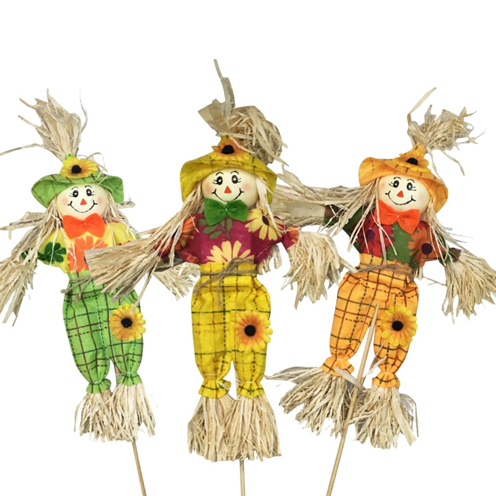 UJEAVETTE Thanksgiving Scarecrow Yard Stake for Party Favors Supplies Garden Halloween