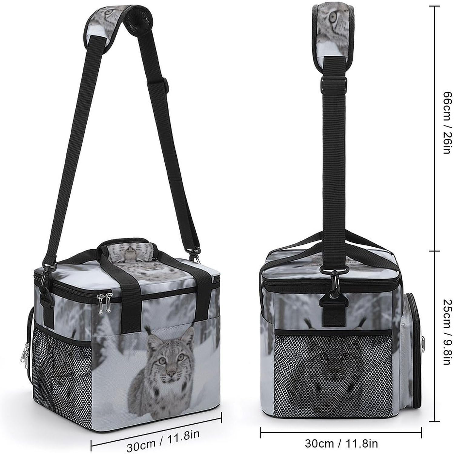 Canadian Lynx Cooler Bags Insulated Lunch Bag Leakproof Ice Chest Keep Fresh Lunch Cooler Bags Large Cooler Tote Portable Coolers Soft Cooler Bag for Picnic Camping Travel