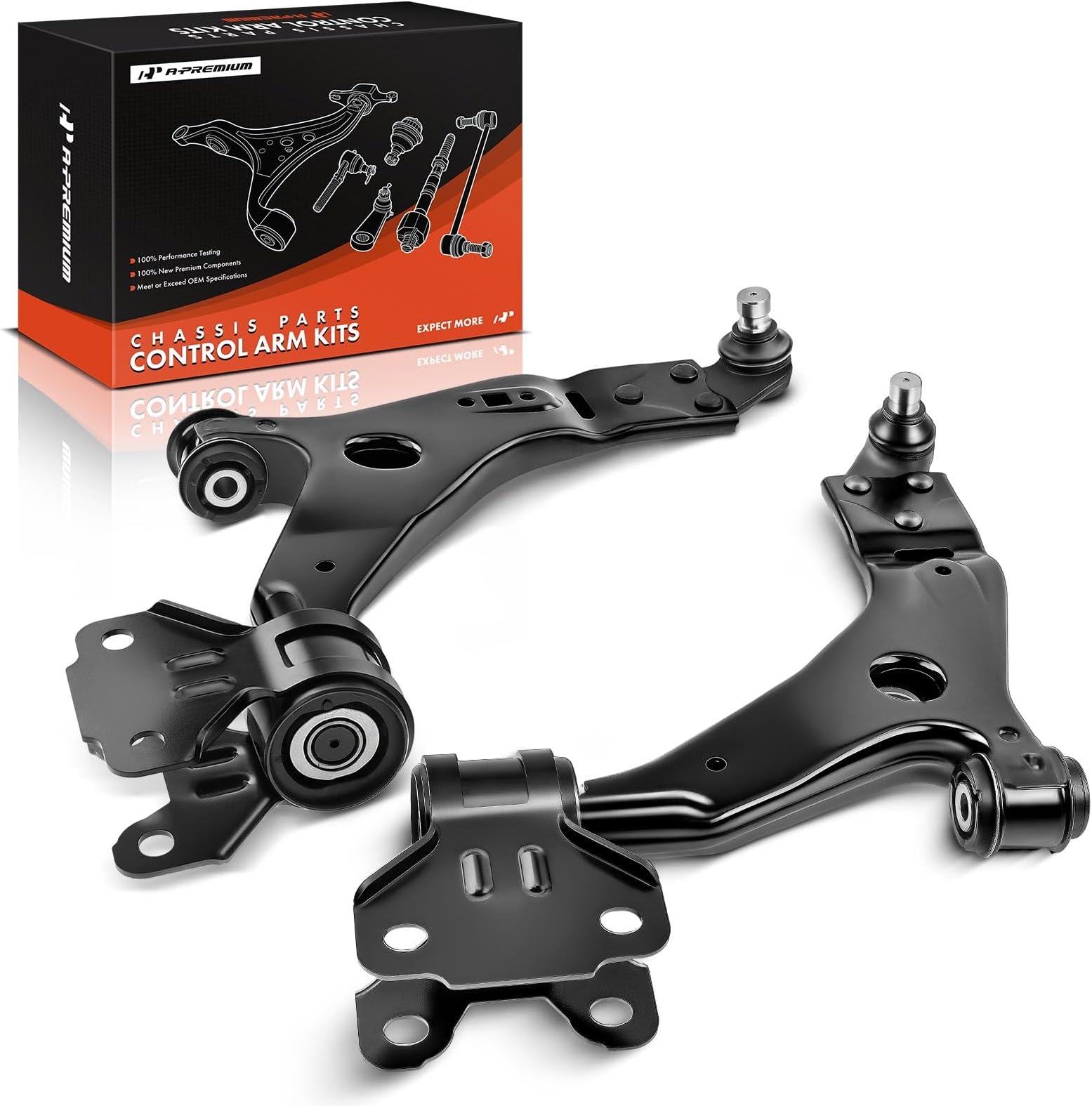 2 x Front Lower Control Arm, with Ball Joint & Bushing, Compatible with Ford Escape 2013 2014 2015 2016 2017 2018 2019