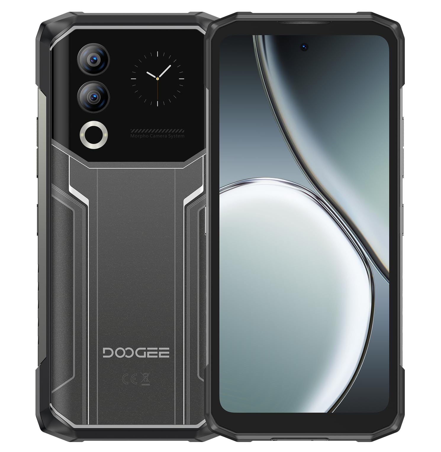 Smartphone Incassable Blade 20 Ultra, 32Go+512Go, Écran Secondaire 1,54", Batterie 10300mAh, 15,8mm Fin, Écran 6,6" 90Hz, Caméra IA 50MP, Android 14, Téléphone Renforcé, GPS NFC, Noir