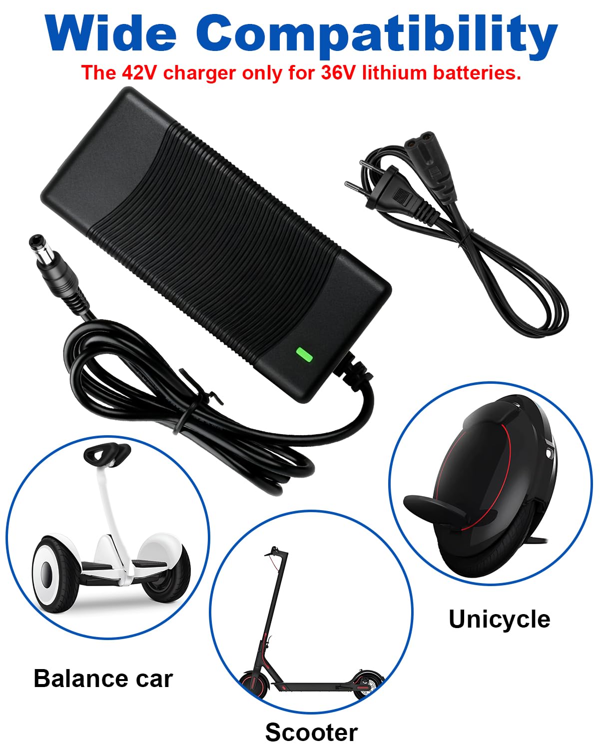 Scooter ładowarka Ninebot e Scooter kabel do ładowania, ładowarka do M365 et Ninebot E25 ES1 ES2 ES3