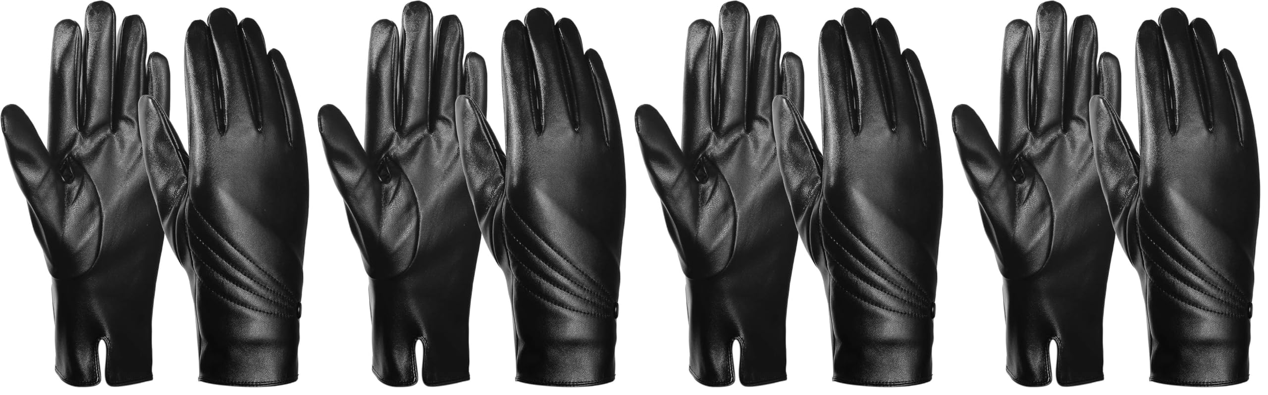 Dimore Womens Gloves,Touchscreen Texting Driving,Winter Warm PU Leather Gloves (style3)