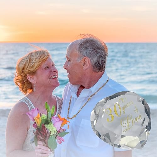 Miniatura 6 de Regalos de cristal de 30 aniversario para marido, esposa, novio o novia, lindo aniversario de boda, día de San Valentín, regalos románticos para 30