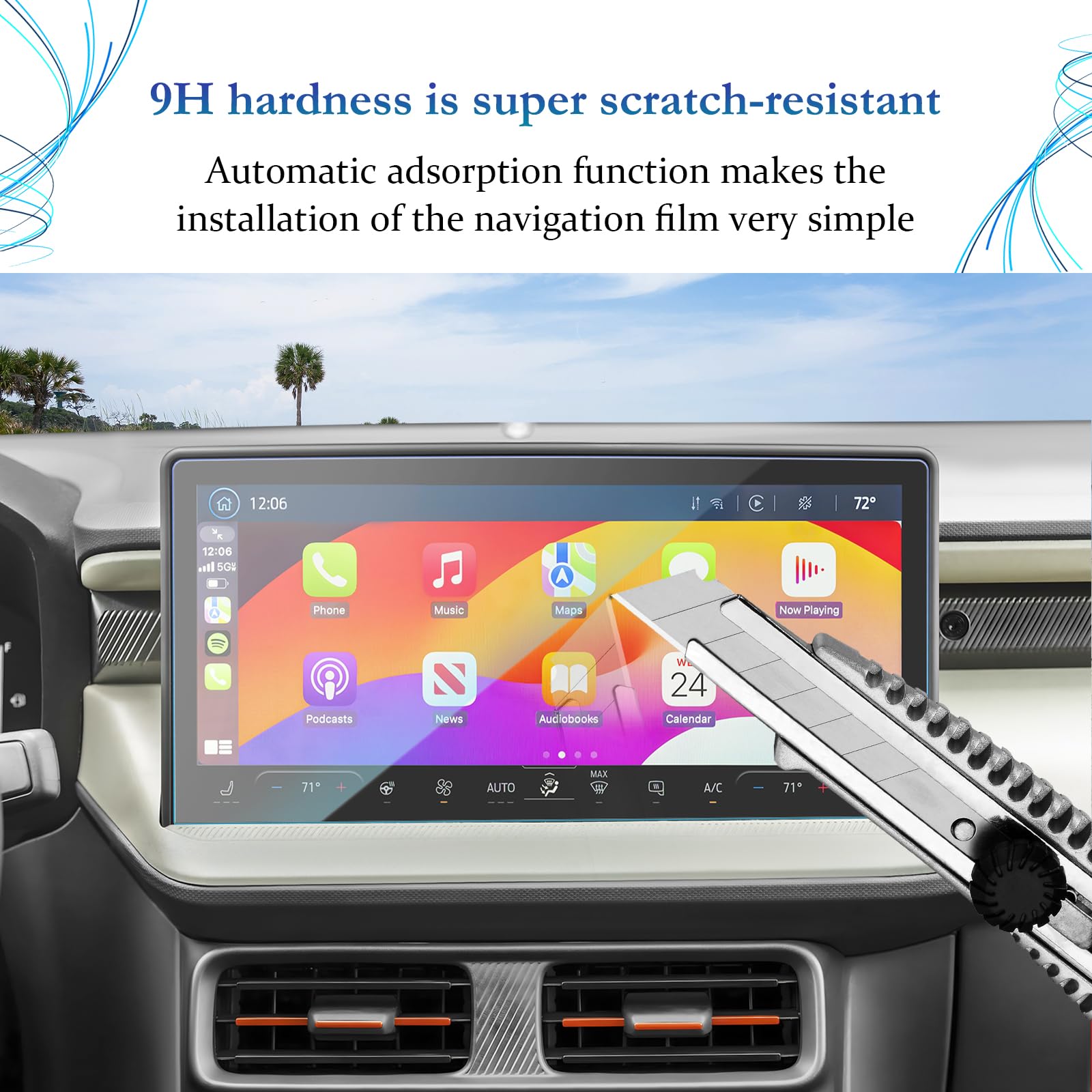 SKTU for 2025 Ford Maverick Screen Protector for 2025+ Ford Maverick (XL/XLT/Lobo/Lariat/Tremor) 13.2-Inch SYNC4 Infotainment Touchscreen [Ultra Clear, Anti Glare&Scratch] Ford Maverick 2025 Accessories