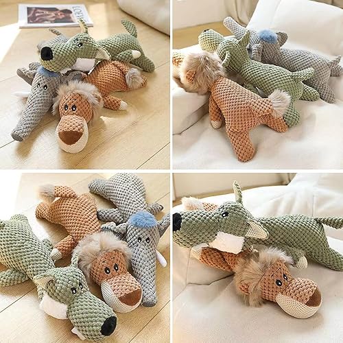 Miniatura 7 de Juguetes de peluche para perros masticadores agresivos, 2026 nuevos juguetes de perro indestructibles y chirriantes, juguetes para perros y