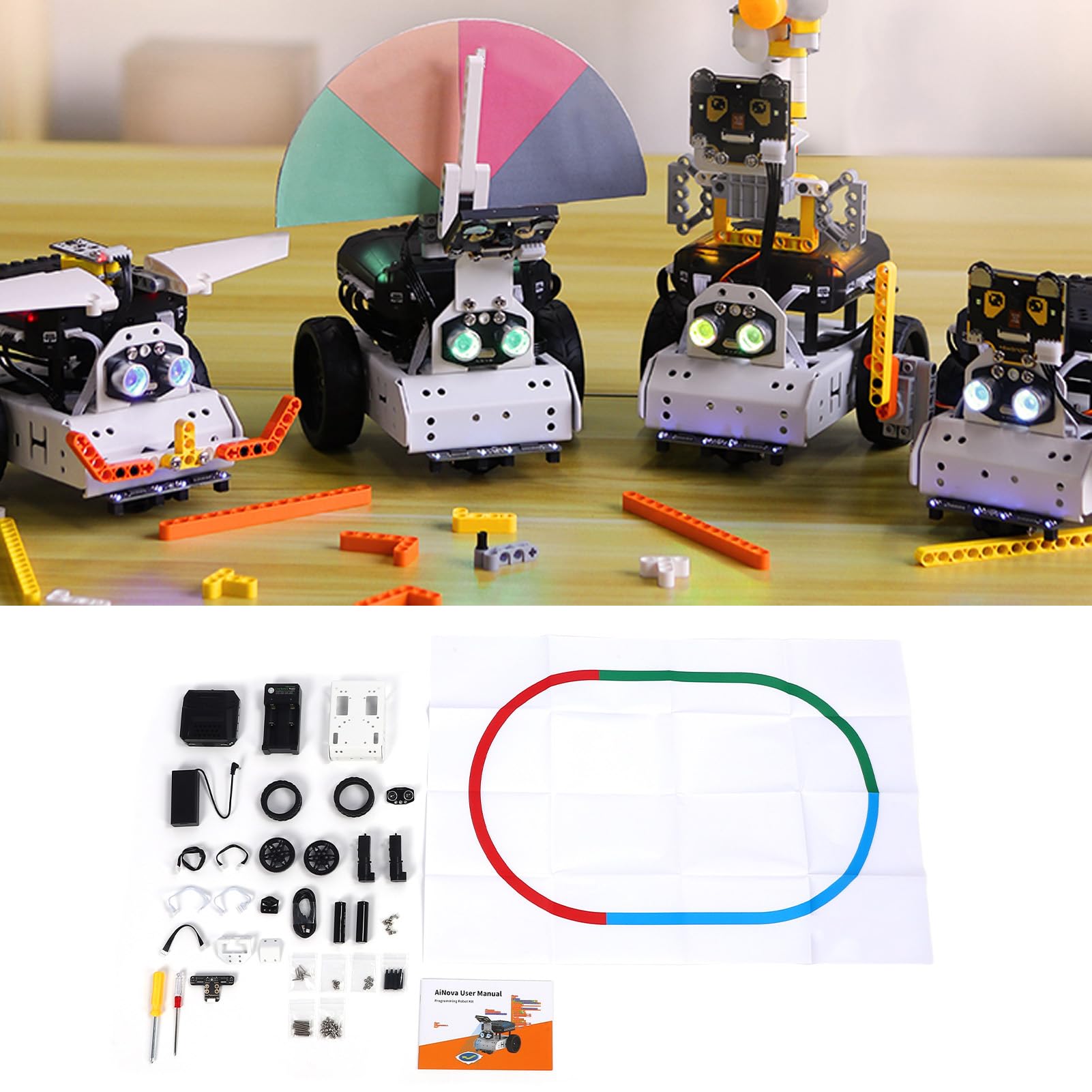 Samochód Robotów, Programowalny Zestaw Samochodów Smart Robot Camera AI, Rozpoznawanie Celu, dla Początkujących Nastolatków