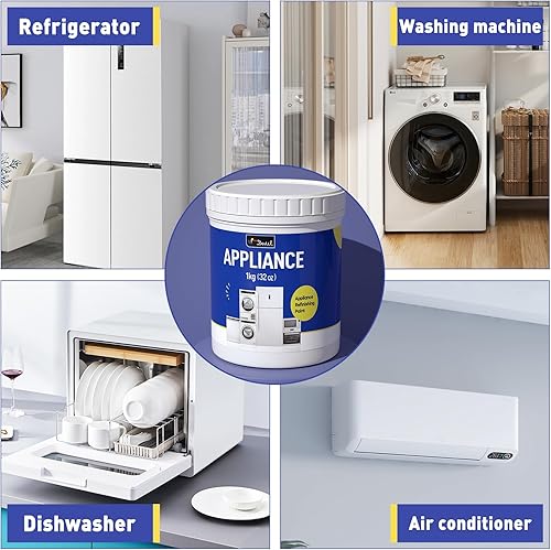 Miniatura 6 de DWIL Pintura para electrodomésticos para refrigerador, pintura a base de agua, interior, para superficie de plástico y metal en lavavajillas,