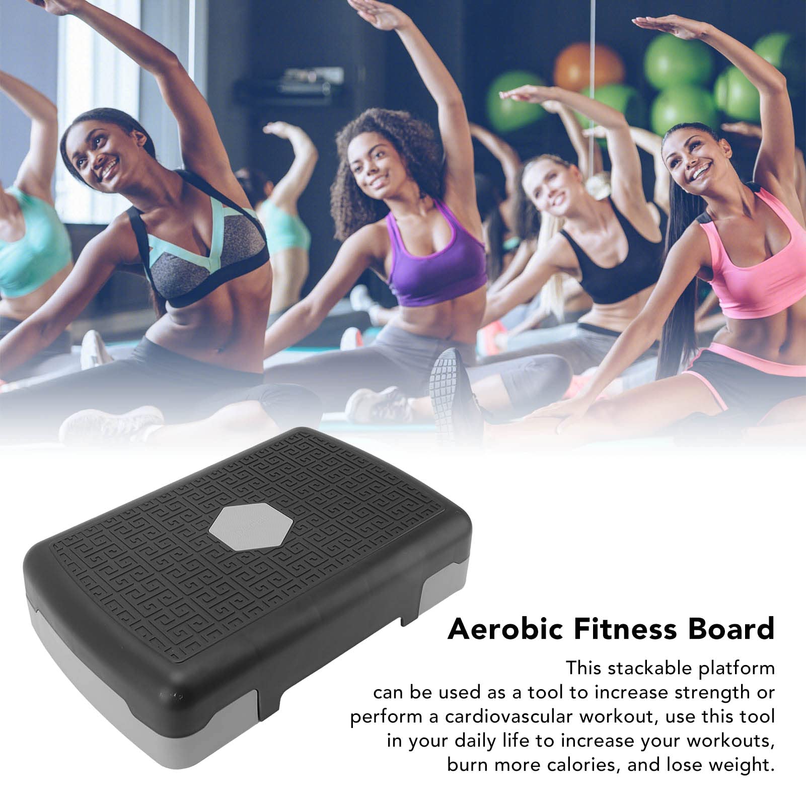 Tavola da Fitness Aerobica, Allenamento Aerobico Stepper Step Platform Trainer per Allenamento Cardio, Core, Forza, Stabilità e Resistenza