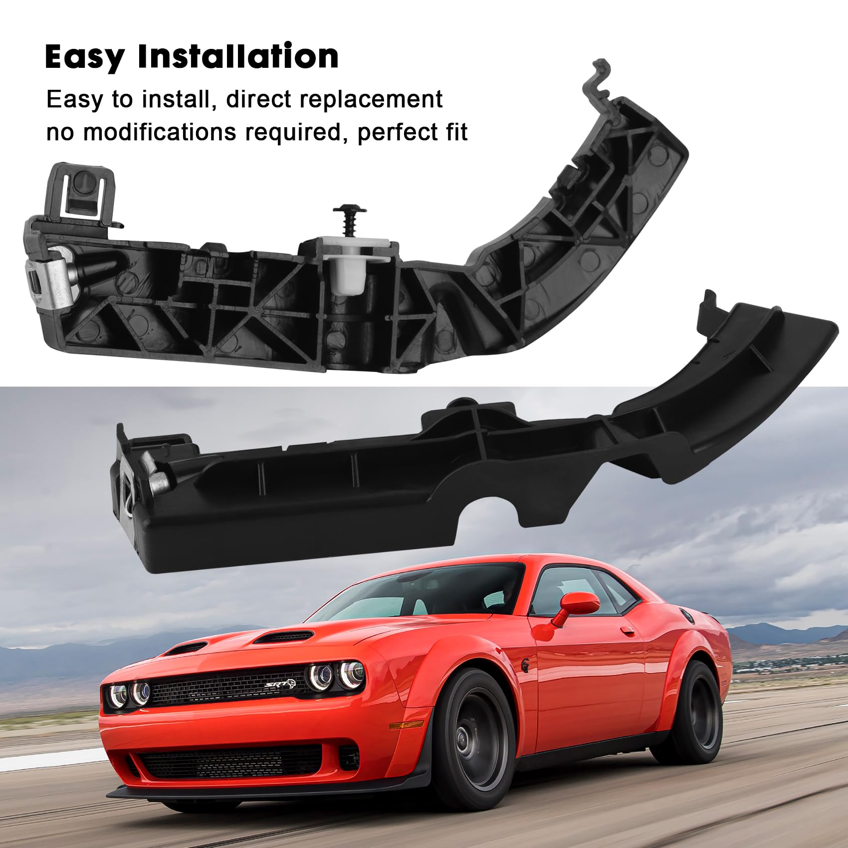 Soportes Del Parachoques Delantero Para Dodge Challenger 2015-2023 - Juego Izquierdo Y Derecho.
