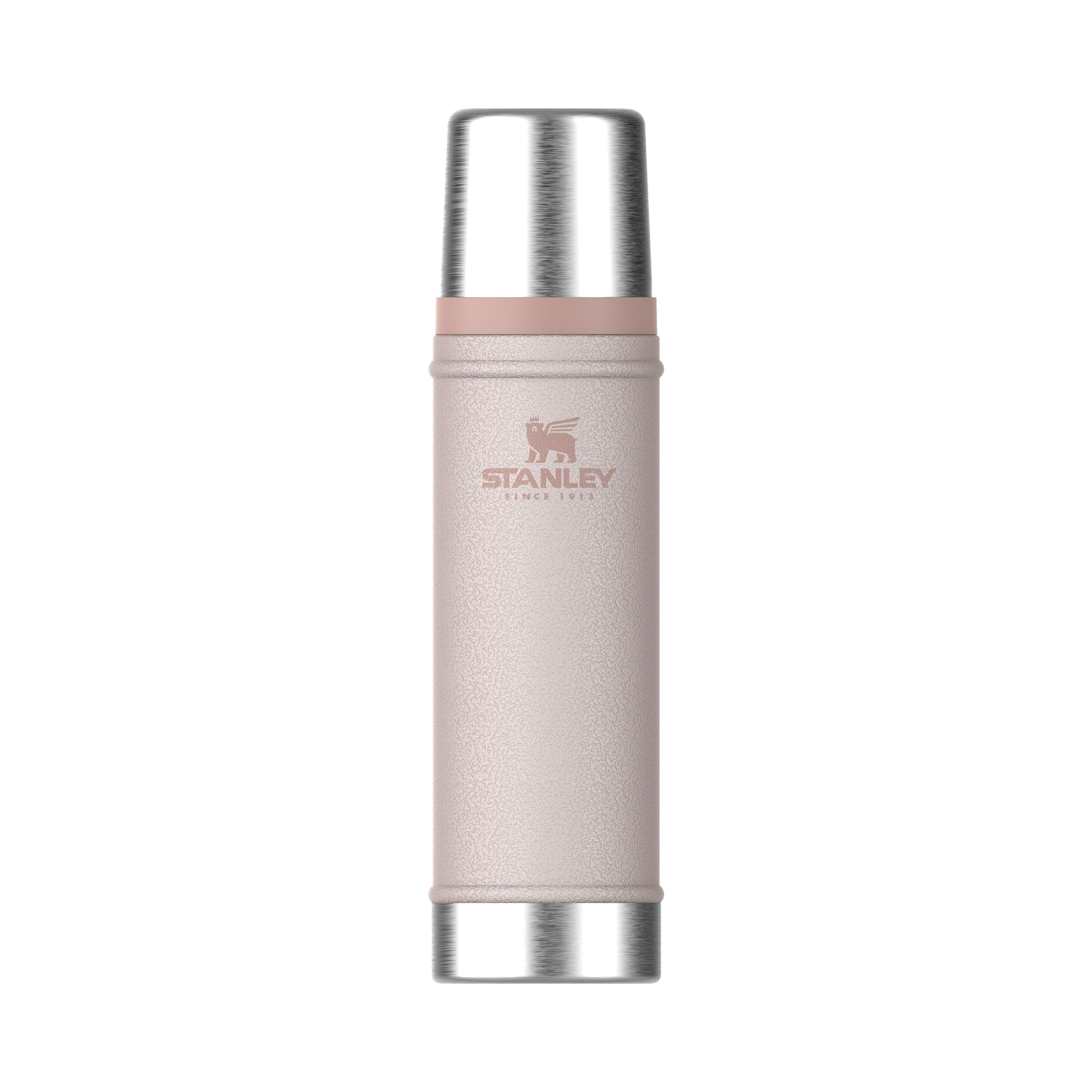 Stanley 1913 Classic Legendary Thermal Flask 0.59L - Keeps Hot Or Cold for 18 Hours - BPA-Free Insulated Bottle - Stainless Steel Coffee Flask - Leakproof - Dishwasher Safe - Rose Quartz โ image 1