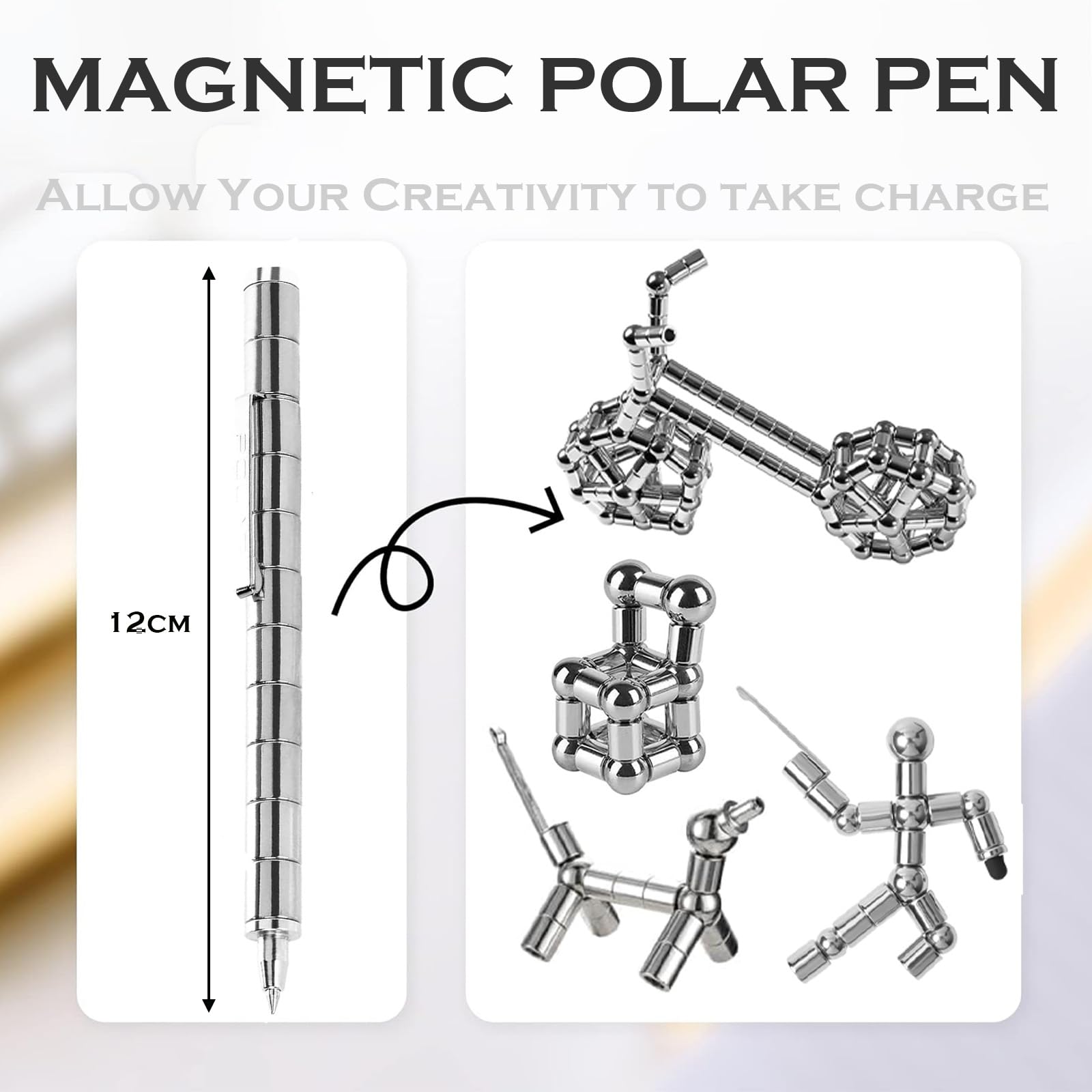 POPOYU Fajny długopis magnetyczny, długopis magnetyczny, wielofunkcyjny długopis magnetyczny dla nastolatków, mężczyzn, dziewcząt, chłopców, fajne rzeczy, prezenty na Boże Narodzenie