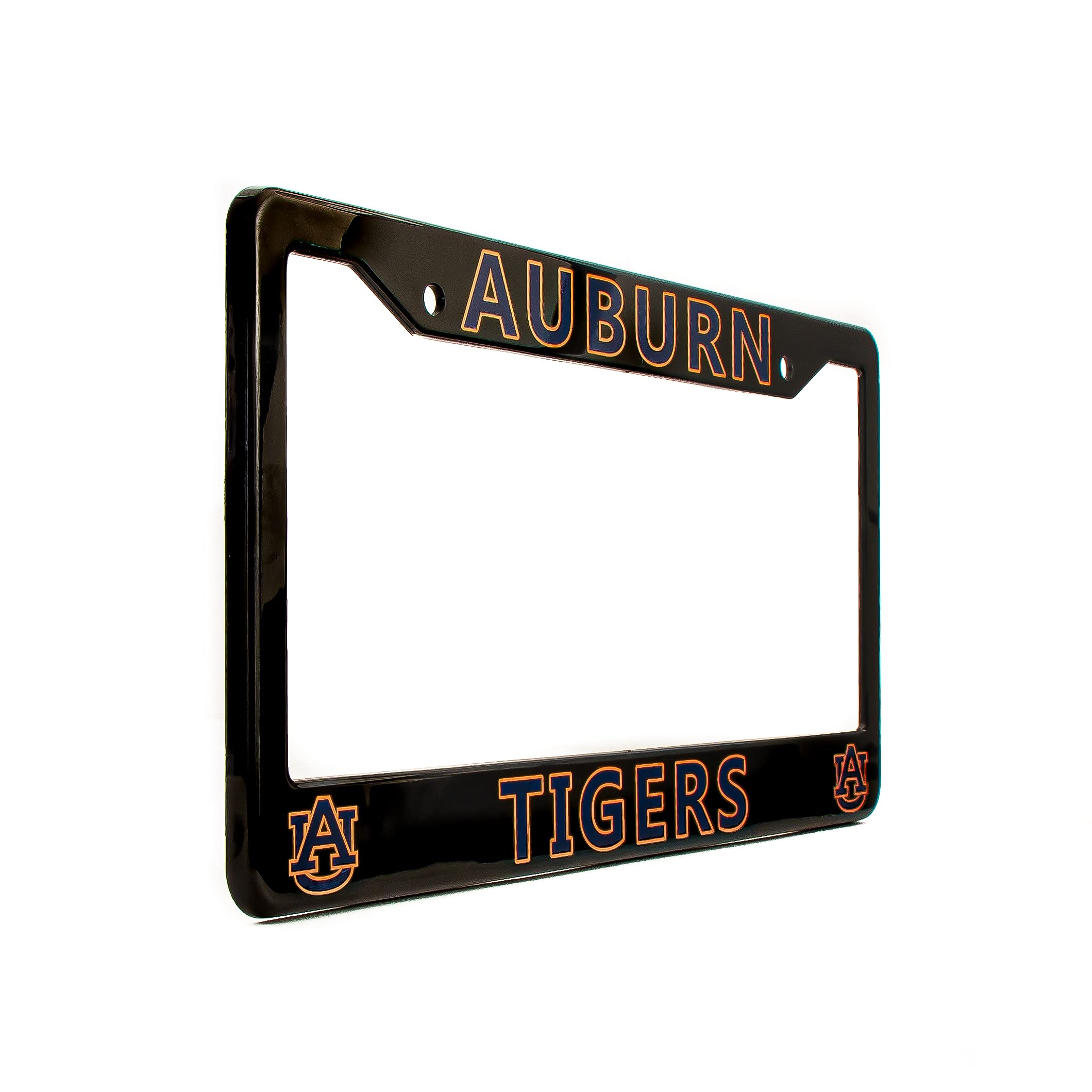 EliteAuto3K Auburn Tigers License Plate Frame Cover – Black – 12.25” x 6.25” - Ideal Gift for Sports Fans & Supporters – Slim Design