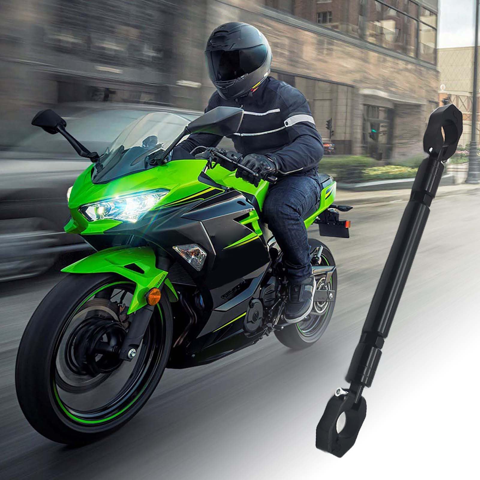 Barra de Refuerzo de Manillar Ajustable para Yamaha Tracer 700 7 GT 2014-2022 2023, Travesaño de Soporte Moto en Material Premium,Black