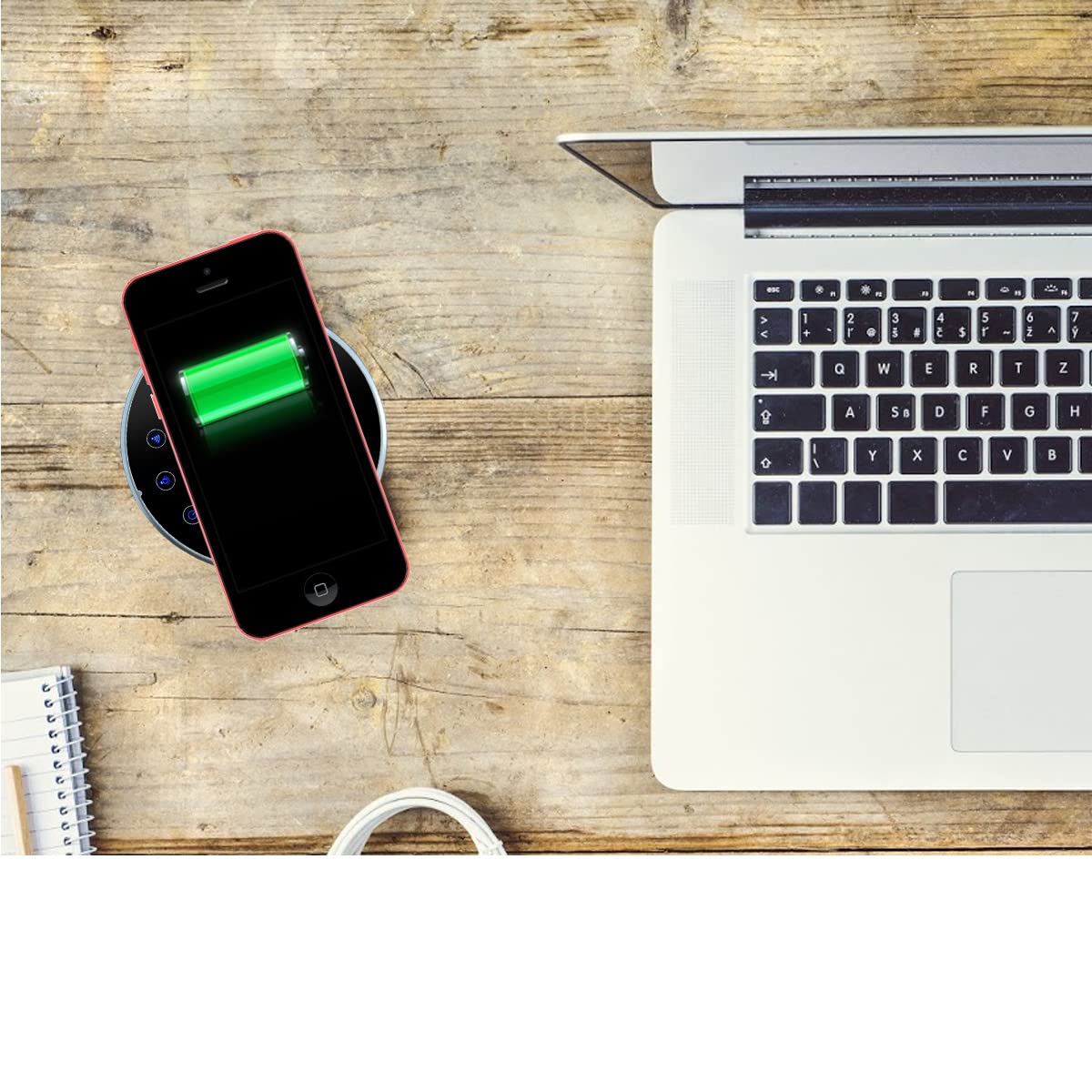 Enchufe de mesa premium con torre de enchufe retráctil, IP55, USB, estación de carga por inducción e iluminación para Smart Home Fahrbar App Control