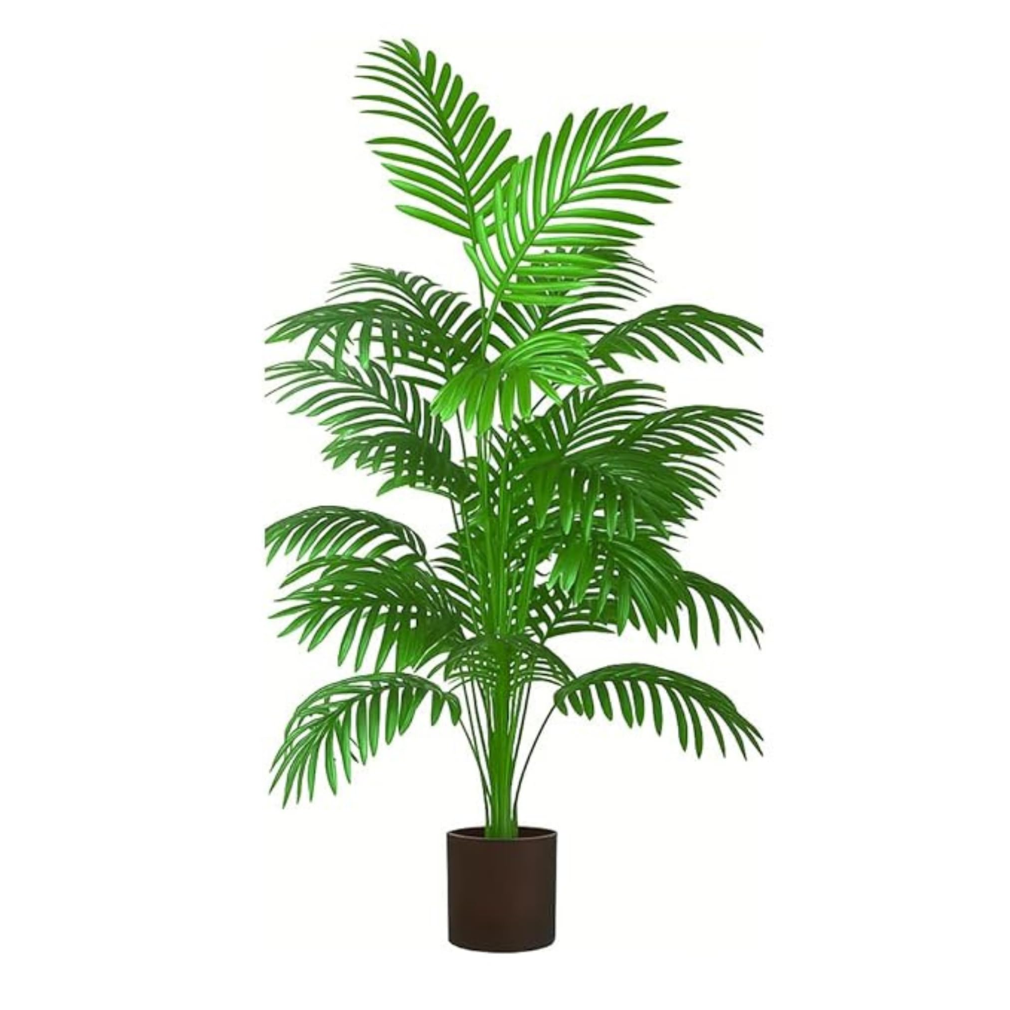 De Gardenia Artificial Areca Palm Tree – 110 cm Tall Faux Tropical Plant with 18 Leaves | UV Resistant Indoor Outdoor Palm Tree Decor with Pot for Home, Office & Balcony | Natural Look-image-16