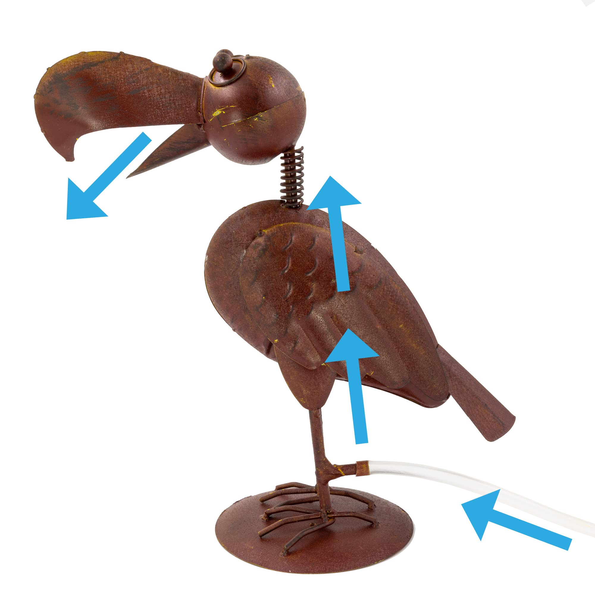 Gargouille corbeau Figurine étang Décoration jardin fontaine extérieure
