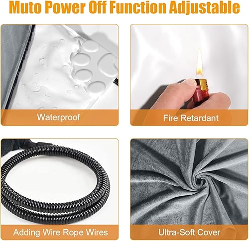 Miniatura 5 de RIOGOO - Almohadilla de calefacción para mascotas eléctrica para perro, gato y perro, impermeable, apagado automático