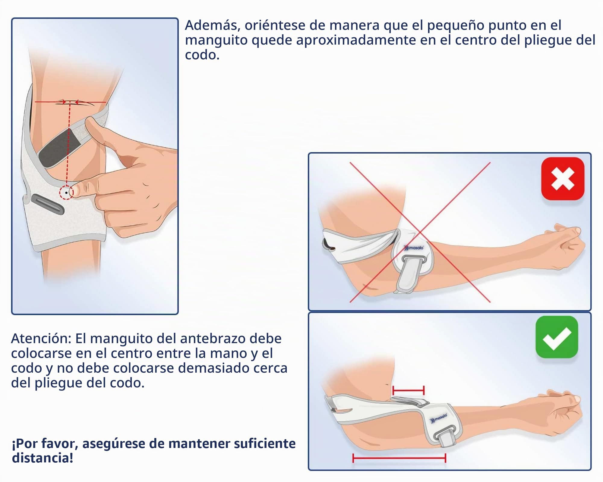 Masalo® Manguito MED – para codo de tenista, codo de golfista, brazo de ratón (epicondilitis) (talla 2/brazo derecho)