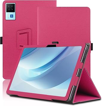 Case for DOOGEE U13 13 inch, DOOGEE U13 Tablet Case, Folding Stand Protective Cover with Pencil Holder and Wrist Strap, Full Protection. Red
