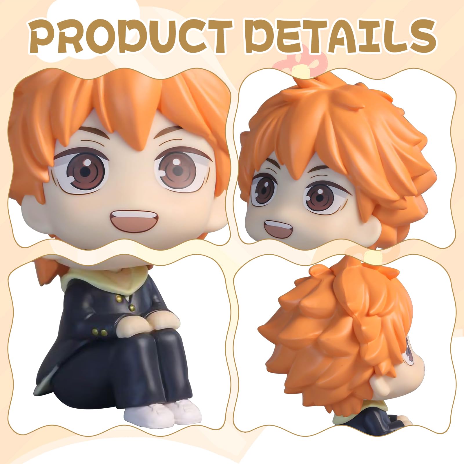 Haiikyuu Statua, Haiikyuu Modello, 2 Pezzi Desk Decor, Hiinata Shooyo e Tobiio Kageeyama Scultura, Anime Decorazione da Scrivania per Collezione, Regali per Gli Amici