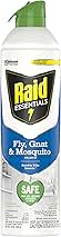 Raid Essentials Fly, Gnat, and Mosquito Killer Aerosol Spray, Safe for Use Around Children and Pets, 10 oz