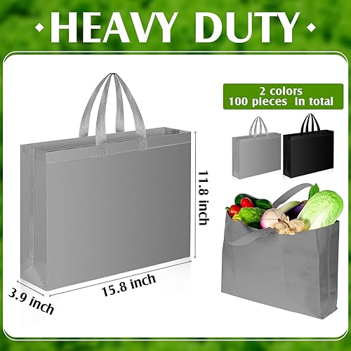 Miniatura 3 de Silkfly 100 bolsas tejidas reutilizables de Halloween a granel, bolsas de compras de otoño de Acción de Gracias, bolsas de compras para cumpleaños