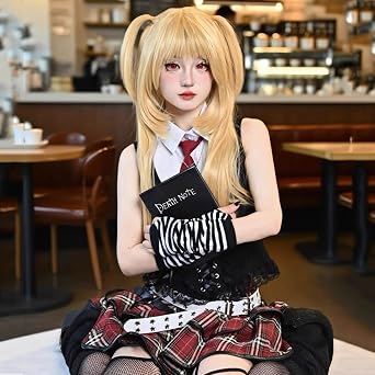 Anime Death Note Misa Amane Cosplay Costume Outfit Role Play Uniform Full Set Halloween Carnival Party Dress Up Suit With Wig Necklace for Women