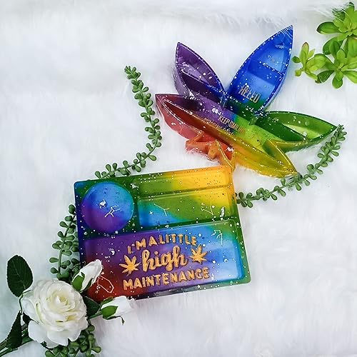 Miniatura 4 de Kit de fundición epoxi de resina de hojas y bandeja de mantenimiento de moldes de silicona