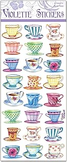 Violette Stickers Teacups Modern, Clear