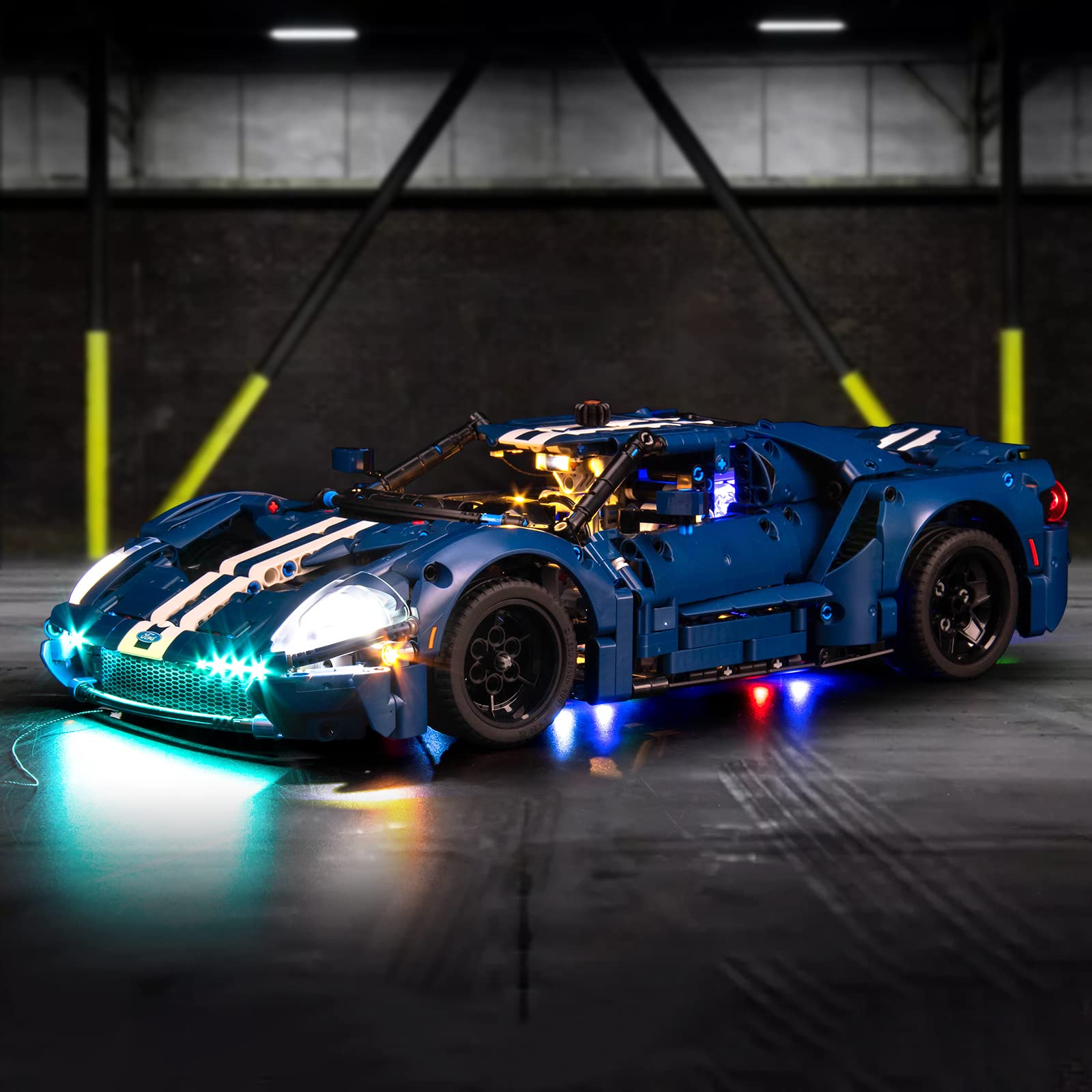 Fernbedienung Licht-Kit für Lego 42154 Technic Ford GT 2022 Auto-Modellbausatz (Kein Lego-Modell), Led Beleuchtungs Set Kompatibel mit Lego Ford GT, Kreative Spielzeuglichter für Erwachsene und Kinder