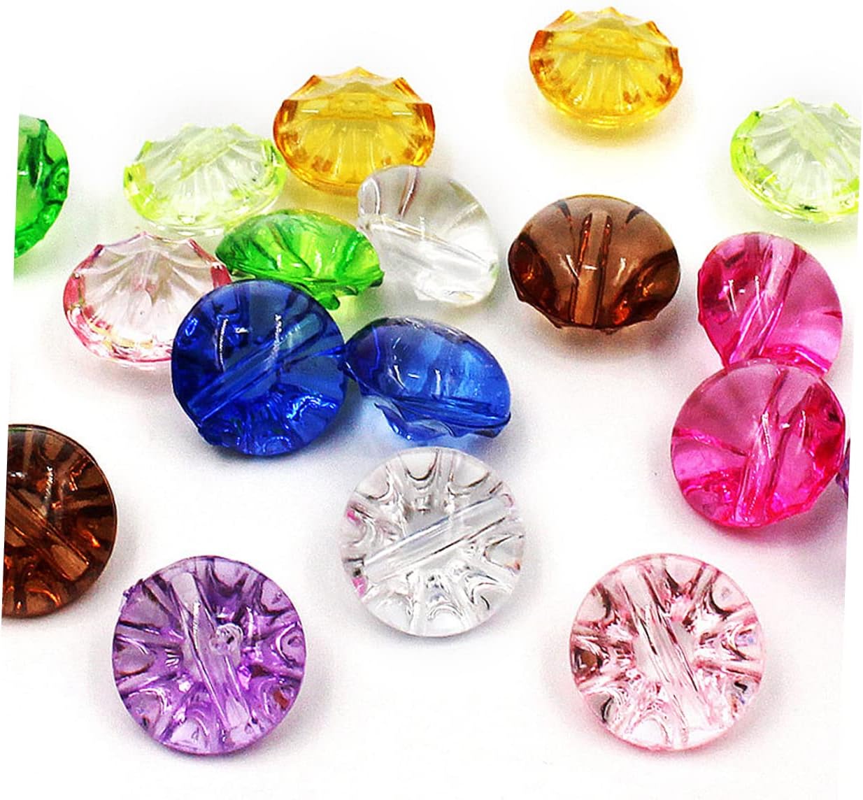 Healifty 50pcs Clear Crystal Clothes Buttons for Shirts Sweaters Coats Delicate Chocolate Color Fasteners for Men Women Sewing Accessories for DIY Fashion and Crafts