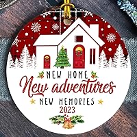 Vista 1 de Adorno de Navidad para el hogar 2023, regalo de inauguración de la casa, adorno de nuestra primera Navidad en el nuevo hogar, recuerdo del primer