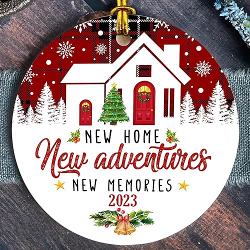 Adorno de Navidad para el hogar 2023, regalo de inauguración de la casa, adorno de nuestra primera Navidad en el nuevo hogar, recuerdo del primer