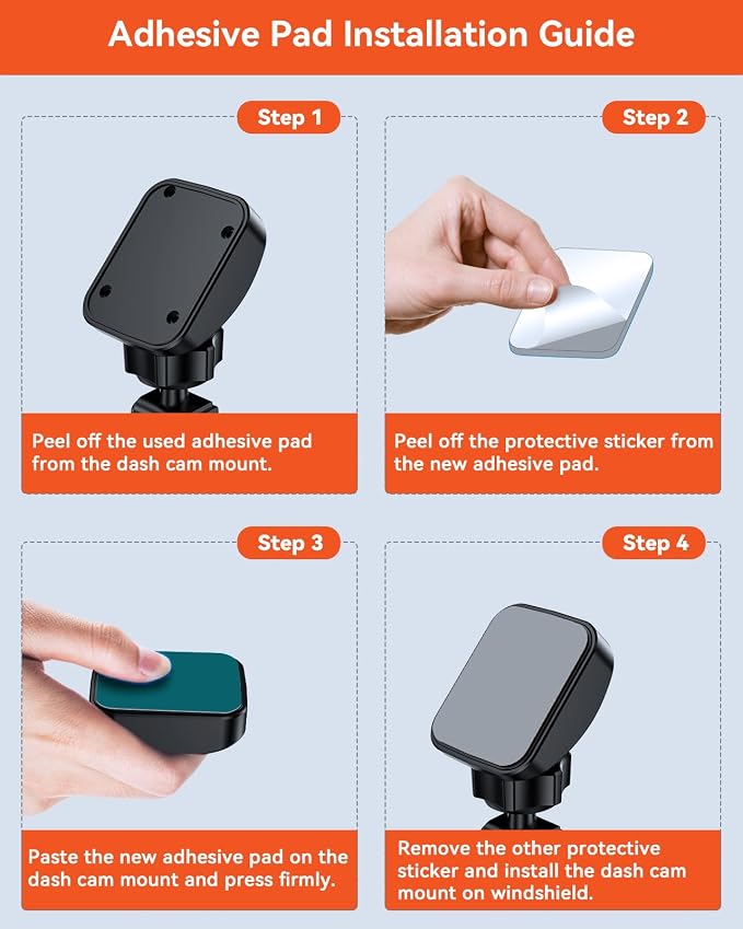 Adhesivos electrostáticos para montar cámaras de auto miniatura 3