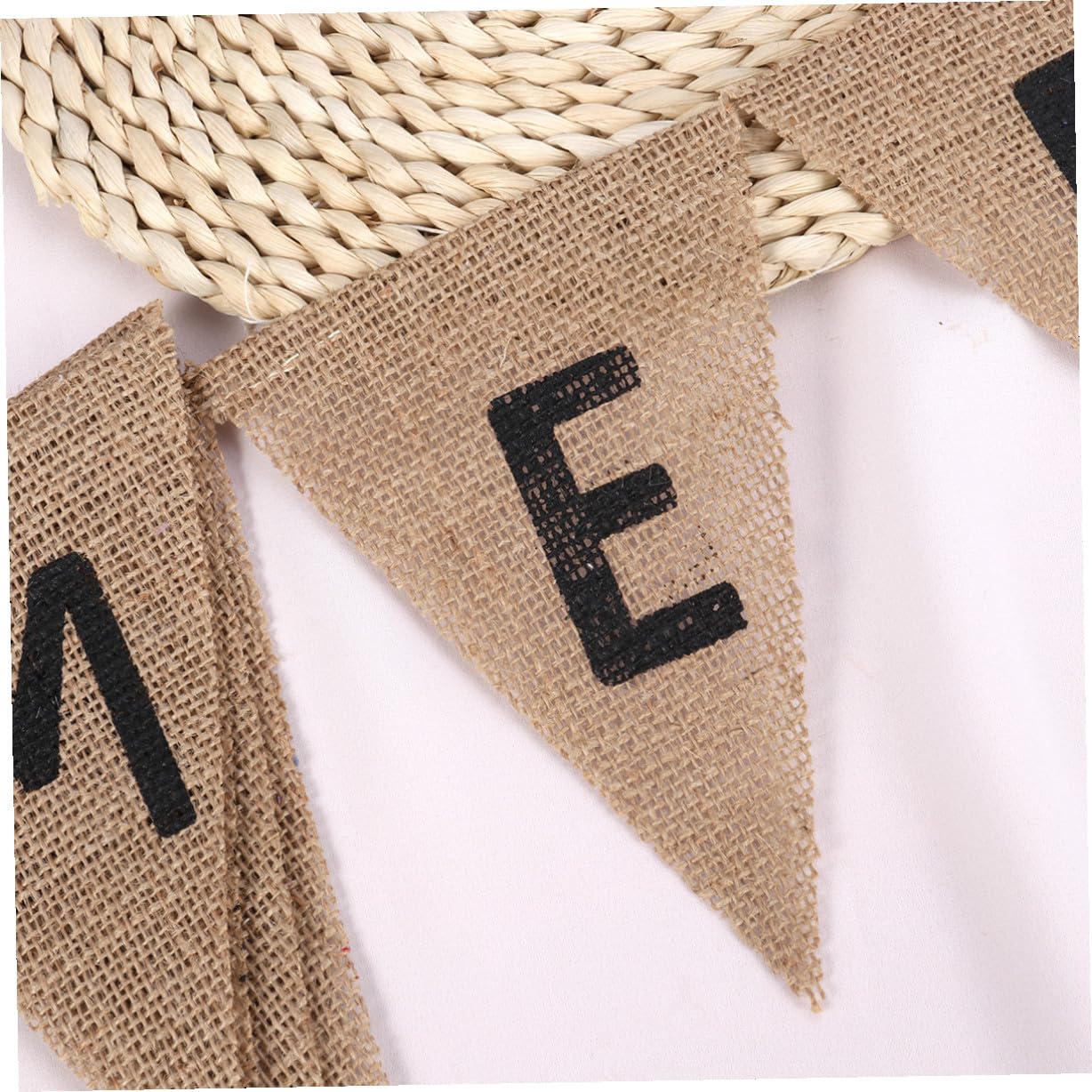Abaodam 3 Stücke Verheiratet Banner in Sackleinen Leinen Dreieck Flagge Foto Prop Für Hochzeit Party Dekorationen