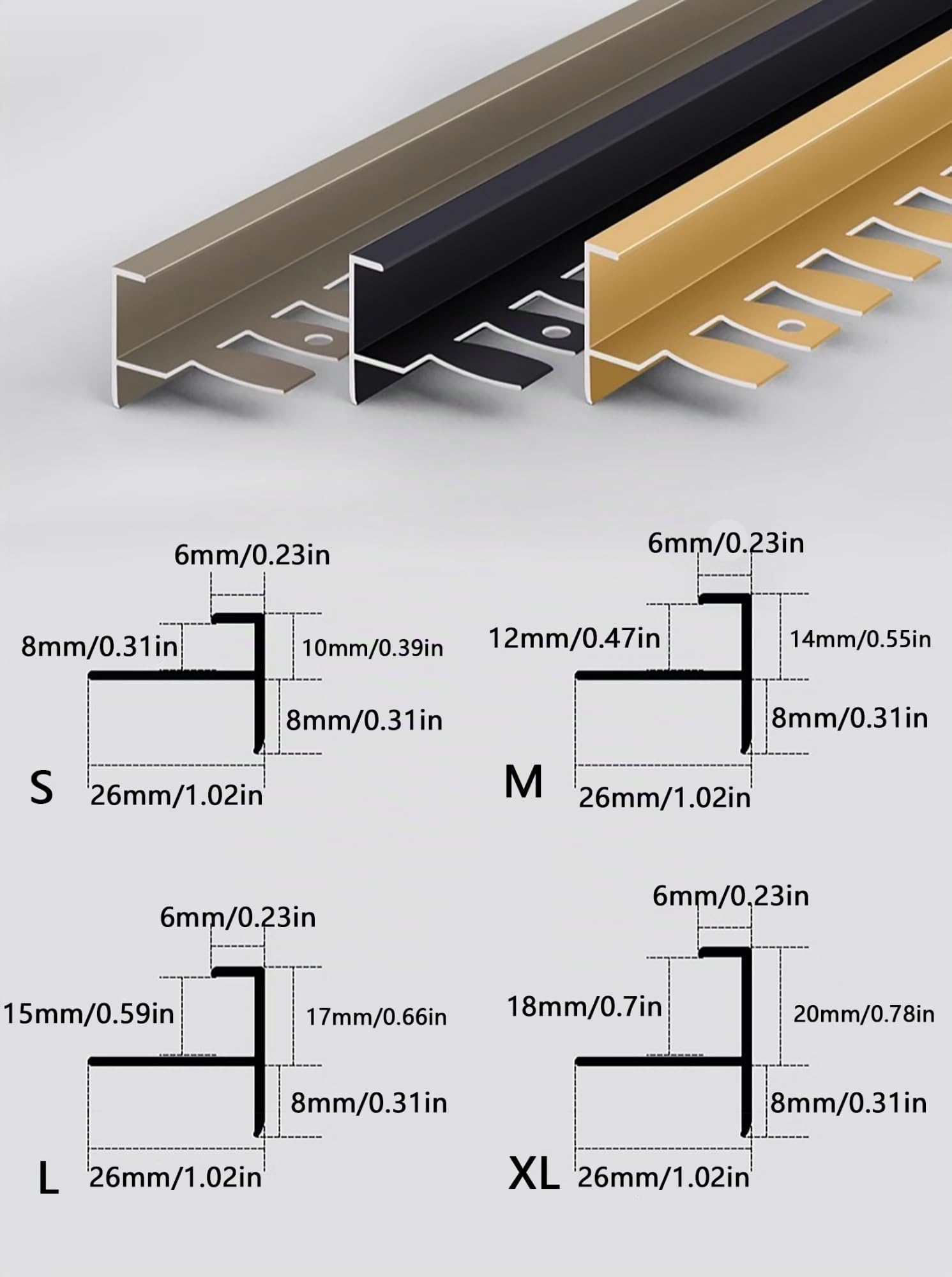 Profilo Per Bordo Scala In Metallo, Pieghevole A Forma Di F, Lunghezza 135cm (2 Pezzi), Per Bordatura Gradini In Parquet, Laminato E Piastrelle, Profilo Terminale Decorativo Per Pavimento(Silv